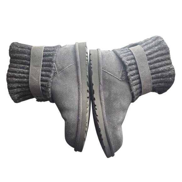 UGG Australia 1006013 Cambridge Knit Suede Boots Gray Womens Size 8 - Picture 3 of 7